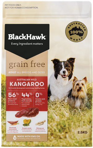 Black Hawk - Adult - Grain Free Kangaroo 2.5KG