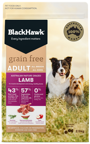 Black Hawk - Adult - Grain Free Lamb 2.5KG