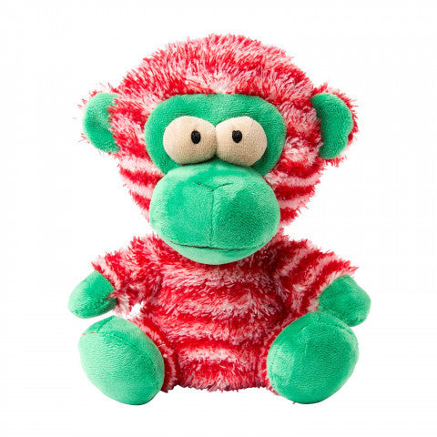 Plush Dog Squeak Toys - Bubbles the Christmas Monkey