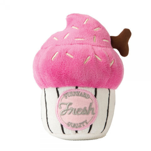 Plush Dog Squeak Toys - Pink Cupcake