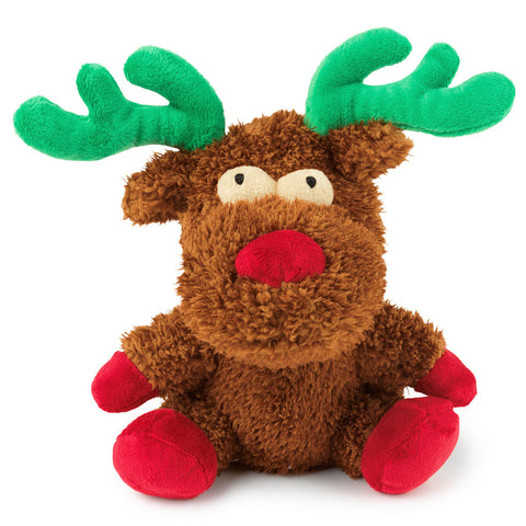 Plush Dog Squeak Toys - Rocky the Christmas Reindeer