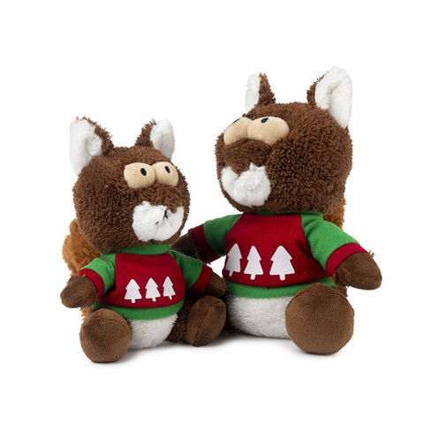 Plush Dog Squeak Toys - Nuts the Christmas Squirrel
