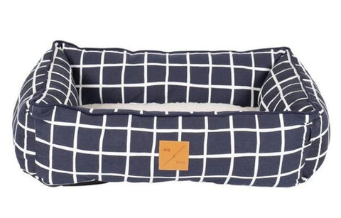 Mog & Bone  Bolster Bed - Navy Check